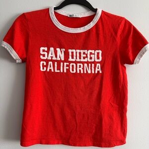 Zara Red Kids Tee with White Accents